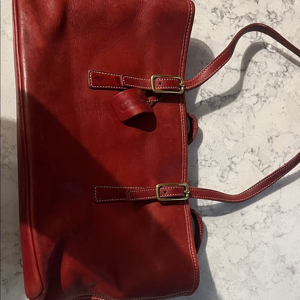 Leather coach bag